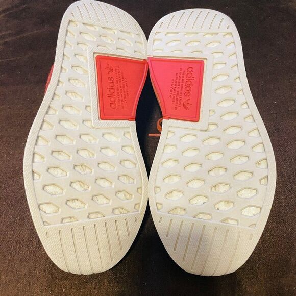 Excellent Condition Adidas Persimon Orange White NMD Womens 9 Mens 8 41 2/3 EUR - Picture 6 of 7